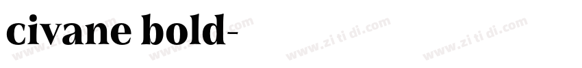 civane bold字体转换